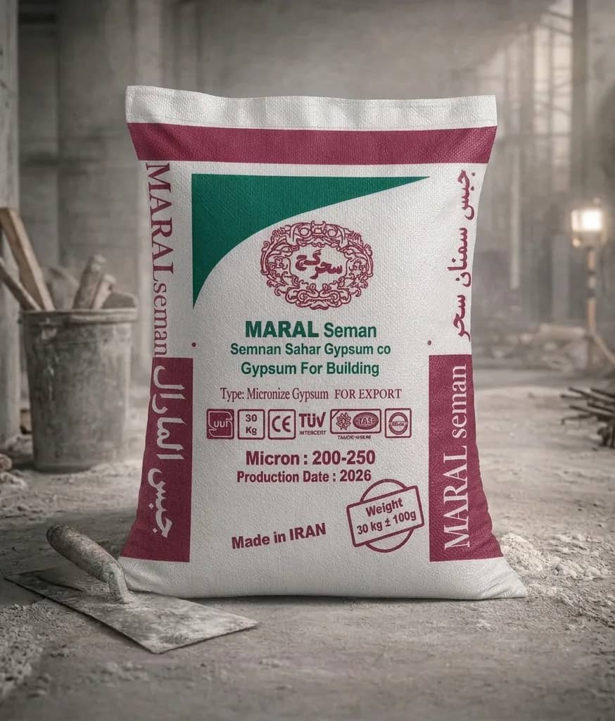 گچ سوپر میکرونیزه مارال صادراتی (30kg)